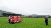 29 January 2012; The Cork team have their team photograph taken ahead of the game. McGrath Cup Football Final, Tipperary v Cork, Clonmel Sportsfield, Clonmel, Co. Tipperary. Picture credit: Stephen McCarthy / SPORTSFILE