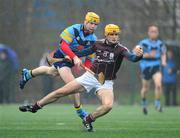 29 January 2012; Johnny Coen, Galway, in action against Ois’n Gough, University College Dublin. Bord na Mona Walsh Cup, University College Dublin v Galway, UCD, Belfield, Co. Dublin. Picture credit: Dáire Brennan / SPORTSFILE