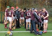 29 January 2012; Galway manager Anthony Cunningham talks to his team during half time. Bord na Mona Walsh Cup, University College Dublin v Galway, UCD, Belfield, Co. Dublin. Picture credit: Dáire Brennan / SPORTSFILE