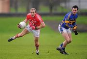 29 January 2012; Paudie Kissane, Cork, in action against Paddy Codd, Tipperary. McGrath Cup Football Final, Tipperary v Cork, Clonmel Sportsfield, Clonmel, Co. Tipperary. Picture credit: Stephen McCarthy / SPORTSFILE