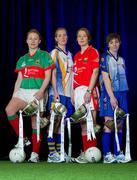 31 January 2012; In attendance at the launch of the 2012 Bord Gáis Energy Ladies Gaelic National Football League are, from left, Claire Egan, Mayo, Division 2, Aisling Ni Annaidh, Wicklow, Division 3, Rena Buckley, Cork, Division 1, and Sharon Treacy, Longford, Division 4. Croke Park, Dublin. Picture credit: Brendan Moran / SPORTSFILE