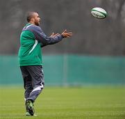 31 January 2012; Ireland's Simon Zebo during squad training ahead of his side's RBS Six Nations Rugby Championship game against Wales on Sunday. Ireland Rugby Squad Training, Carton House, Maynooth, Co. Kildare. Picture credit: Stephen McCarthy / SPORTSFILE