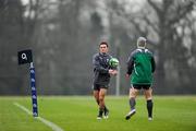 31 January 2012; Ireland's Eoin O'Malley, left, and Gordon D'Arcy during squad training ahead of their RBS Six Nations Rugby Championship game against Wales on Sunday. Ireland Rugby Squad Training, Carton House, Maynooth, Co. Kildare. Picture credit: Stephen McCarthy / SPORTSFILE