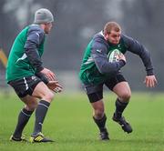 31 January 2012; Ireland's Brett Wilkinson, right, and Shane Jennings in action during squad training ahead of their RBS Six Nations Rugby Championship game against Wales on Sunday. Ireland Rugby Squad Training, Carton House, Maynooth, Co. Kildare. Picture credit: Stephen McCarthy / SPORTSFILE