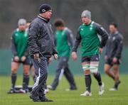 31 January 2012; Ireland head coach Declan Kidney during squad training ahead of their RBS Six Nations Rugby Championship game against Wales on Sunday. Ireland Rugby Squad Training, Carton House, Maynooth, Co. Kildare. Picture credit: Stephen McCarthy / SPORTSFILE
