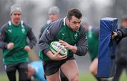 31 January 2012; Ireland's Cian Healy during squad training ahead of his side's RBS Six Nations Rugby Championship game against Wales on Sunday. Ireland Rugby Squad Training, Carton House, Maynooth, Co. Kildare. Picture credit: Stephen McCarthy / SPORTSFILE