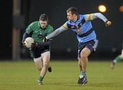 31 January 2012; James Dolan, Athlone Institute of Technology, in action against Colm Murphy, University College Dublin. Irish Daily Mail Sigerson Cup, Round 1, University College Dublin v Athlone Institute of Technology, UCD, Belfield, Dublin. Photo by Sportsfile