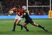 13 June 2017; Jared Payne of the British & Irish Lions is tackled by Teihorangi Walden of the Highlanders during the match between the Highlanders and the British & Irish Lions at Forsyth Barr Stadium in Dunedin, New Zealand. Photo by Stephen McCarthy/Sportsfile