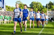 20 May 2017; Colin Walshe of Monaghan leads his team in the parade before the Ulster GAA Football Senior Championship Preliminary Round match between Monaghan and Fermanagh at St Tiernach's Park in Clones, Co. Monaghan. Photo by Oliver McVeigh/Sportsfile