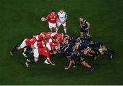 13 June 2017; Referee Angus Gardner watches over a scrum during the match between the Highlanders and the British & Irish Lions at Forsyth Barr Stadium in Dunedin, New Zealand. Photo by Stephen McCarthy/Sportsfile