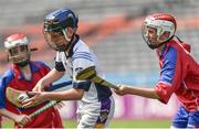 13 June 2017; Tommy Butler of Scoil San Treasa, Mount Merrion, in action against Morgan McMahon of Belgrove Senior BNS, Clontarf, during the Allianz Cumann na mBunscol Finals at Croke Park in Dublin. Photo by David Maher/Sportsfile