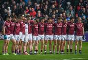 11 June 2017; The Galway 'first 15' stand during the National Anthem before the Connacht GAA Football Senior Championship Semi-Final match between Galway and Mayo at Pearse Stadium, in Salthill, Galway. Photo by Ray McManus/Sportsfile