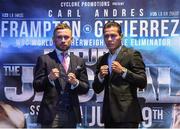 14 June 2017; Carl Frampton with Andres Gutierrez after a Press Conference at Europa Hotel, in Belfast.  Photo by Matt Browne/Sportsfile