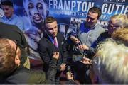14 June 2017; Carl Frampton with members of the media in attendance during a Press Conference at Europa Hotel, in Belfast.  Photo by Matt Browne/Sportsfile