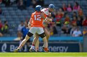 10 June 2017; Liam Óg Hinphey of Derry in action against Connor Corvan of Armagh during the Nicky Rackard Cup Final match between Armagh and Derry at Croke Park in Dublin. Photo by Piaras Ó Mídheach/Sportsfile