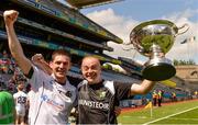 10 June 2017; Warwickshire captain Donncha Kennedy and manager Tony Joyce with the Lory Meagher Cup after the Lory Meagher Cup Final match between Leitrim and Warwickshire at Croke Park in Dublin. Photo by Piaras Ó Mídheach/Sportsfile