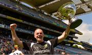 10 June 2017; Warwickshire manager Tony Joyce with the Lory Meagher Cup after the Lory Meagher Cup Final match between Leitrim and Warwickshire at Croke Park in Dublin. Photo by Piaras Ó Mídheach/Sportsfile