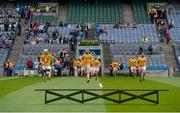 10 June 2017; Leitrim players make their way on to the field before the Lory Meagher Cup Final match between Leitrim and Warwickshire at Croke Park in Dublin. Photo by Piaras Ó Mídheach/Sportsfile