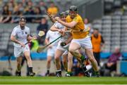 10 June 2017; Colm Moreton of Leitrim in action against Michael O'Regan of Warwickshire during the Lory Meagher Cup Final match between Leitrim and Warwickshire at Croke Park in Dublin. Photo by Piaras Ó Mídheach/Sportsfile