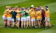 10 June 2017; Leitrim players and management in a huddle before the Lory Meagher Cup Final match between Leitrim and Warwickshire at Croke Park in Dublin. Photo by Piaras Ó Mídheach/Sportsfile