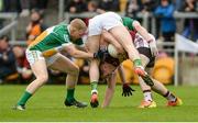 11 June 2017; Kieran Martin of Westmeath in action against Niall Darby, left, and Seán Pender of Offaly during the Leinster GAA Football Senior Championship Quarter-Final match between Offaly and Westmeath at Bord Na Móna O'Connor Park, Tullamore, in Co. Offaly. Photo by Piaras Ó Mídheach/Sportsfile