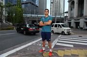 15 June 2017; Quinn Roux of Ireland poses for a portrait after an Ireland rugby squad press conference in Tokyo, Japan. Photo by Brendan Moran/Sportsfile