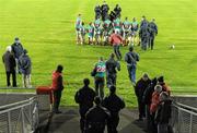 27 January 2012; The Mayo team make their way out for the team photograph. FBD Insurance League Home Final, N.U.I. Galway v Mayo, McHale Park, Castlebar, Co. Mayo. Photo by Sportsfile