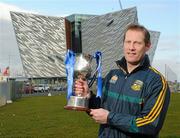 1 February 2012; Meath selector and player Graham Geraghty pictured at the Titanic Building, Titanic Quarter, at the Belfast launch of the 2012 Allianz Football Leagues, Belfast, Co. Antrim. Picture credit: Oliver McVeigh / SPORTSFILE