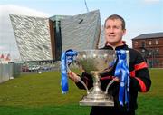 1 February 2012; Down manager James McCartan pictured at the Titanic Building, Titanic Quarter, at the Belfast launch of the 2012 Allianz Football Leagues, Belfast, Co. Antrim. Picture credit: Oliver McVeigh / SPORTSFILE