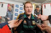 1 February 2012; Meath selector and player Graham Geraghty speaking at the Belfast launch of the 2012 Allianz Football Leagues, Europa Hotel, Belfast, Co. Antrim. Picture credit: Oliver McVeigh / SPORTSFILE