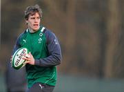 1 February 2012; Ireland's Andrew Trimble in action during squad training ahead of his side's RBS Six Nations Rugby Championship game against Wales on Sunday. Ireland Rugby Squad Training, Carton House, Maynooth, Co. Kildare. Picture credit: Stephen McCarthy / SPORTSFILE