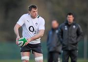 1 February 2012; Ireland's Jamie Heaslip in action during squad training ahead of his side's RBS Six Nations Rugby Championship game against Wales on Sunday. Ireland Rugby Squad Training, Carton House, Maynooth, Co. Kildare. Picture credit: Stephen McCarthy / SPORTSFILE