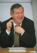 12 June 2002; Ard Stiœrth—ir of the GAA Liam Mulvihill during a press briefing to announce details of a new colour coding system to be introduced for patrons of Croke Park. Photo by Ray McManus/Sportsfile