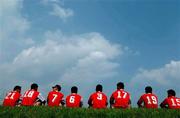 13 June 2002; Members of the military soccer team during a Republic of Ireland training session at Sangok-dong Military Sports Facility in Seoul, South Korea. Photo by David Maher/Sportsfile