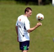 14 June 2002; Kevin Kilbane during a Republic of Ireland training session at Sangok-dong Military Sports Facility in Seoul, South Korea. Photo by David Maher/Sportsfile