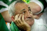 16 June 2002; A Republic of Ireland supporter following his side's defeat during their FIFA World Cup 2002 Round of 16 match against Spain at Suwon World Cup Stadium in Suwon, South Korea. Photo by David Maher/Sportsfile