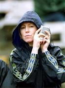 16 June 2002; A GAA supporter listens on a radio to the FIFA World Cup 2002 Round of 16 match between Spain and Republic of Ireland in South Korea, prior to the Ulster Football Championship Semi-Final match between Donegal and Derry St TiernachÕs Park in Clones, Monaghan. Photo by Damien Eagers/Sportsfile