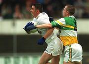16 June 2002; Anthony Rainbow of Kildare in action against Barry Mooney of Offaly during the Bank of Ireland Leinster Senior Football Championship Semi-Final match between Kildare and Offaly at Nowlan Park in Kilkenny. Photo by Ray McManus/Sportsfile