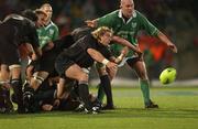 15 June 2002; Justin Marshall of New Zealand during the Summer Tour 2002 1st Test match between New Zealand and Ireland at Carisbrook in Dunedin, Otago, New Zealand. Photo by Matt Browne/Sportsfile