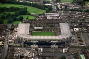 18 June 2002; An aerial view of Croke Park in Dublin, showing the new Hogan Stand under construction. Photo by Brendan Moran/Sportsfile