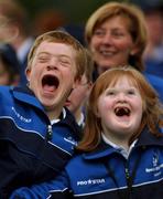 19 June 2002; Leinster athletes Jonathan Kilpatrick and Aisling Hennigan during the 2002 Special Olympics Ireland National Games Opening Ceremony at Parnell Park in Dublin. Photo by Brendan Moran/Sportsfile