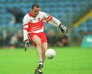 16 June 2002; Gary Coleman of Derry during the Bank of Ireland Ulster Senior Football Championship Semi-Final match between Donegal and Derry at St TiernachÕs Park in Clones, Monaghan. Photo by Damien Eagers/Sportsfile