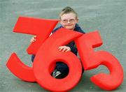 21 June 2002; Exactly one year from today the most momentous sporting event ever to be held in Ireland, the 2003 Special Olympics World Summer Games, will kick off in spectacular fashion with an exciting Opening Ceremony in Dublin's Croke Park. Our picture shows gymnast Ross Stewart aged 9 from Belfast at the announcement of 365 days to go until the opening ceremony. Photo by Ray McManus/Sportsfile