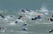 22 June 2002; Competitors during the swim leg of the Red Bull Force of Nature Extreme Triathlon in Bray, Wicklow. Photo by Ray McManus/Sportsfile