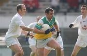 22 June 2002; James Grennan of Offaly in action against Killian Brennan of Kildare during the Bank of Ireland Leinster Senior Football Championship Semi-Final Replay match between Kildare and Offaly at Nowlan Park in Kilkenny. Photo by Brendan Moran/Sportsfile