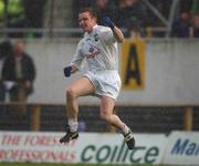 22 June 2002; Eddie McCormack of Kildare celebrates after scoring his sides second goal during the Bank of Ireland Leinster Senior Football Championship Semi-Final Replay match between Kildare and Offaly at Nowlan Park in Kilkenny. Photo by Brendan Moran/Sportsfile