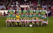 23 June 2002; The Kerry panel prior to the Bank of Ireland Munster Senior Football Championship Semi-Final Replay match between Cork and Kerry at Páirc U’ Chaoimh in Cork. Photo by Brendan Moran/Sportsfile