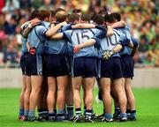 23 June 2002; The Dublin players prior to the start of the Bank of Ireland Leinster Senior Football Championship Semi-Final match between Dublin and Meath at Croke Park in Dublin. Photo by Ray McManus/Sportsfile