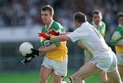 22 June 2002; Alan McNamee of Offaly in action against Glenn Ryan of Kildare during the Bank of Ireland Leinster Senior Football Championship Semi-Final Replay match between Kildare and Offaly at Nowlan Park in Kilkenny. Photo by Damien Eagers/Sportsfile
