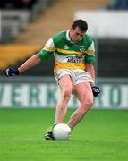 22 June 2002; Ciaran McManus of Offaly scores a penalty during the Bank of Ireland Leinster Senior Football Championship Semi-Final Replay match between Kildare and Offaly at Nowlan Park in Kilkenny. Photo by Damien Eagers/Sportsfile